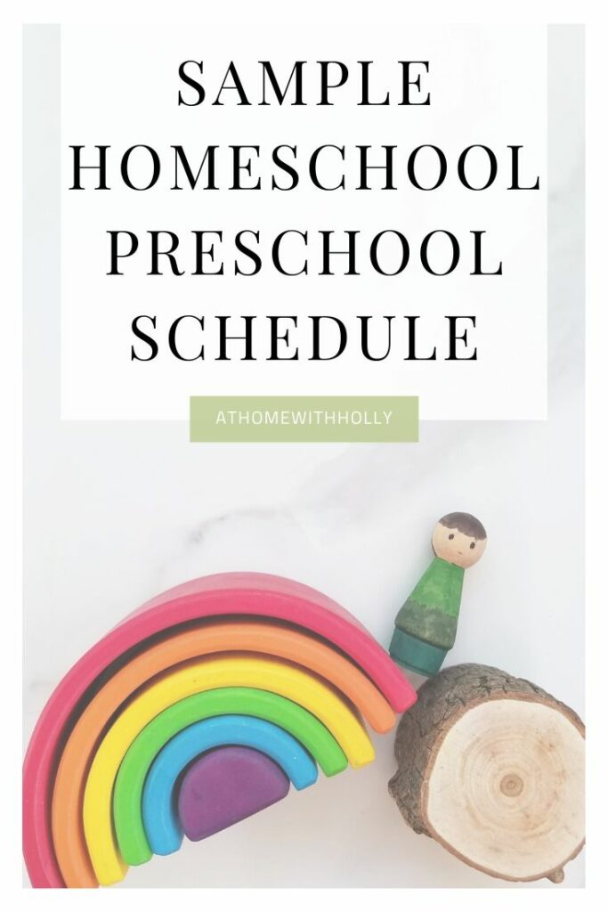 Sample Homeschool Preschool Schedule | Gettings started with homeschooling but not sure what it should look like? Here is a great sample schedule for preschool! 