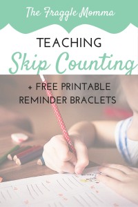Teaching skip counting to preschoolers, and a free printable to help your child remember! 