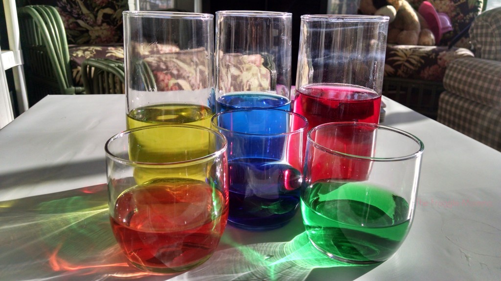 Color mixing with bath tabs